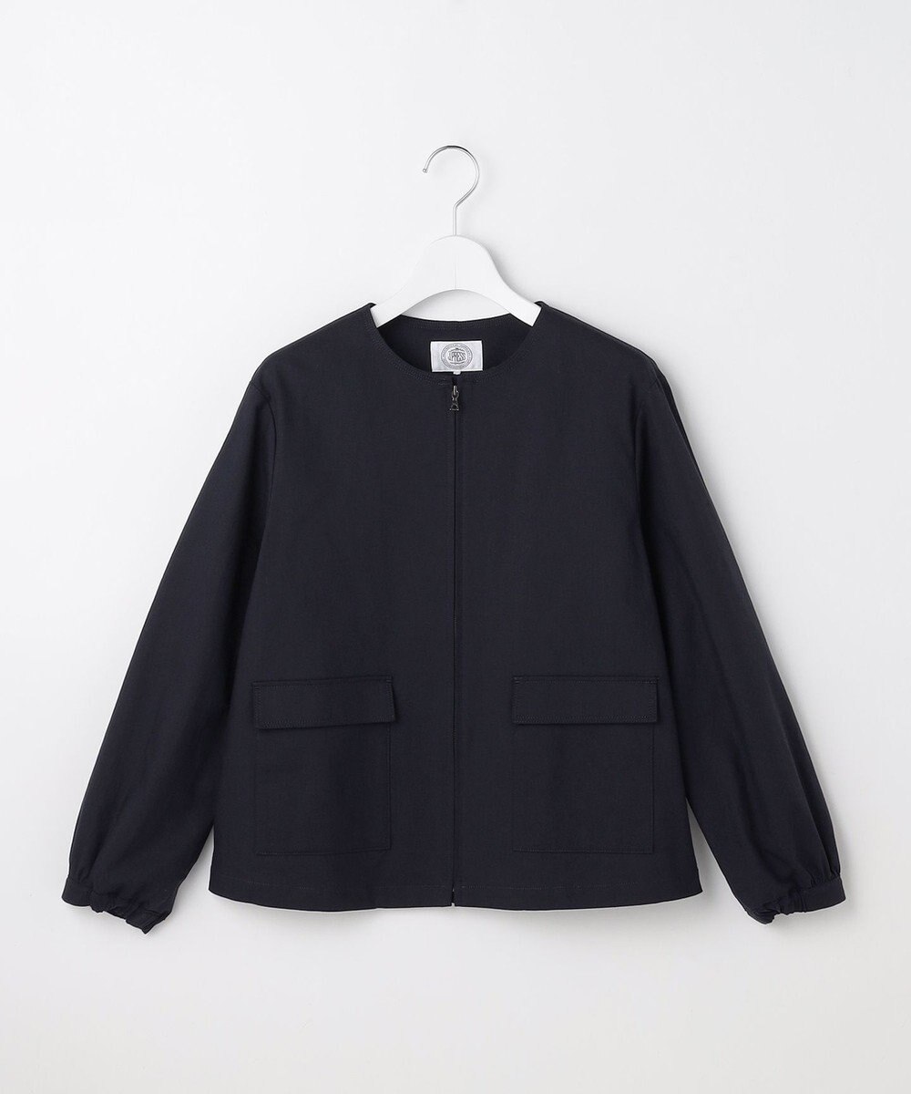 J.PRESS LADIES L TCリネン ドライツイル ノーカラー ブルゾン 