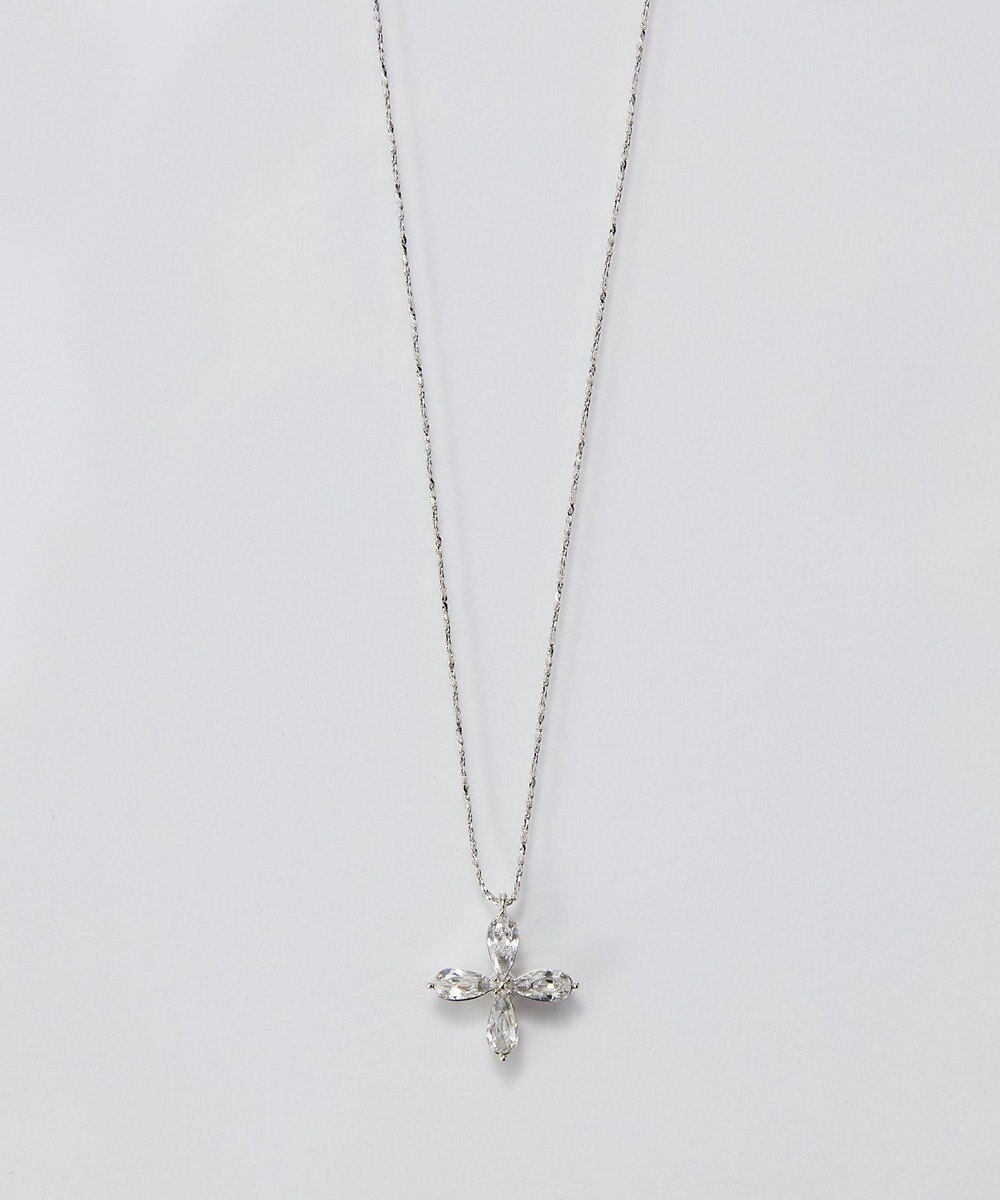Phoebe 【金属アレルギー対応】フォーペタルズビジューネックレス/ニッケルフリー シルバー 
