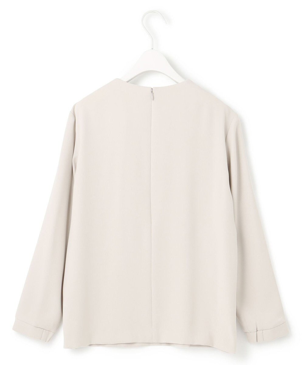 ICB L 【洗える】ライトダブルクロス フリルデザインブラウス 