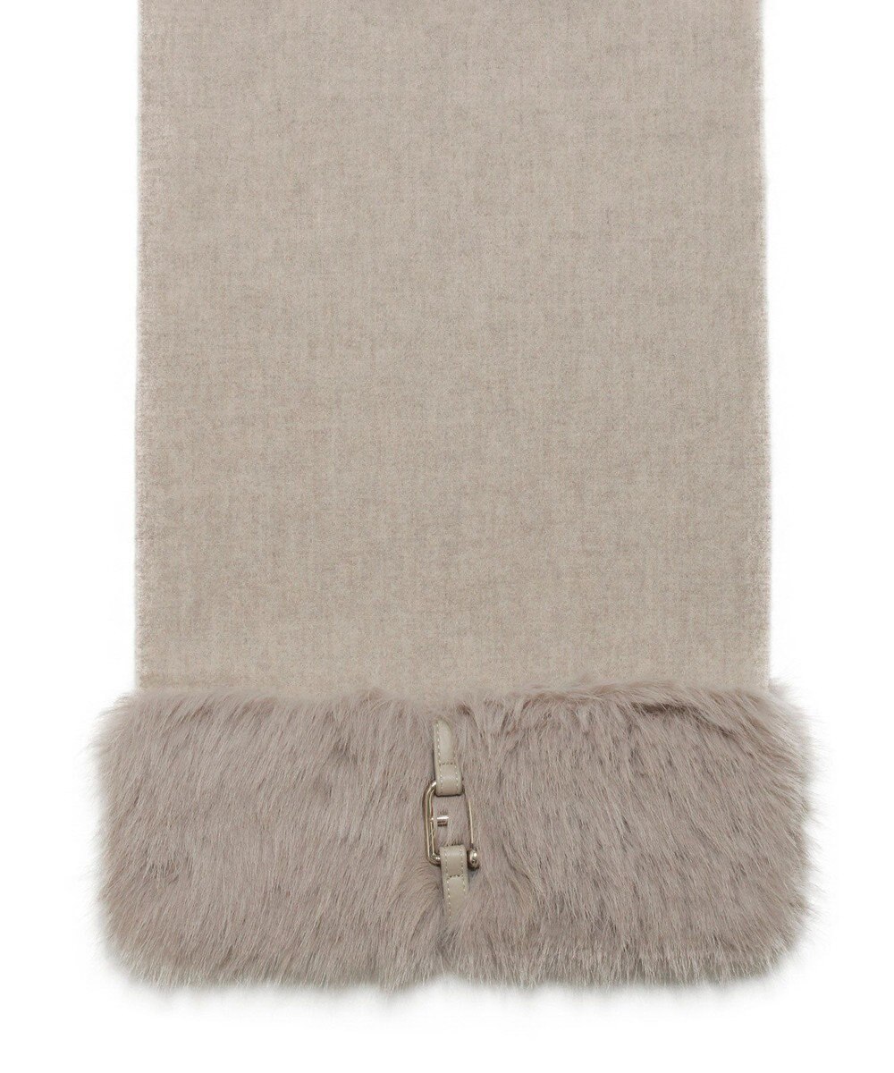 MOONBAT 【WEB限定】FURLA ウール100％×ベルト付きファーマフラー 