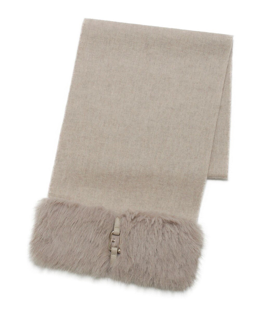 MOONBAT 【WEB限定】FURLA ウール100％×ベルト付きファーマフラー 