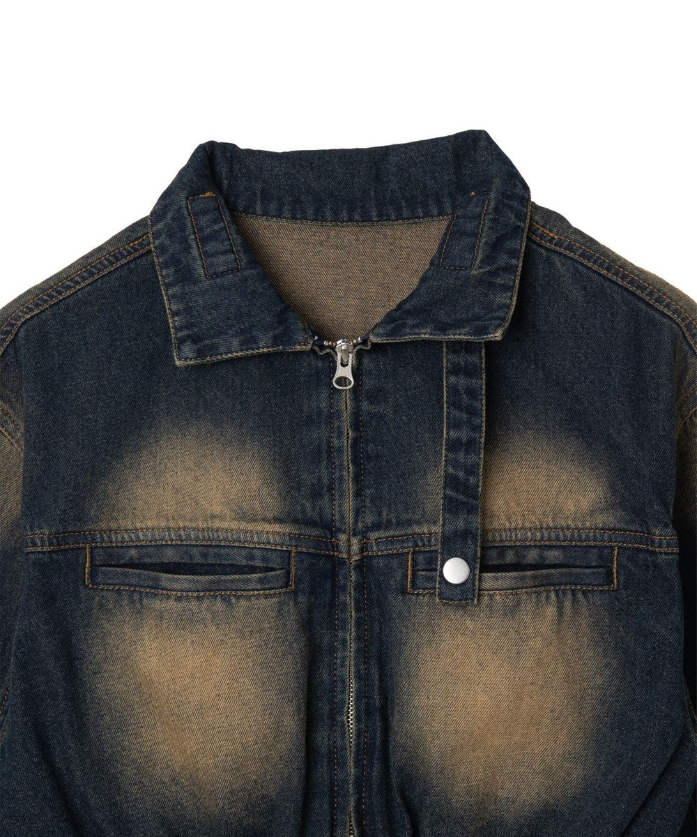 WEGO ヴィンテージウォッシュバイカージャケット 