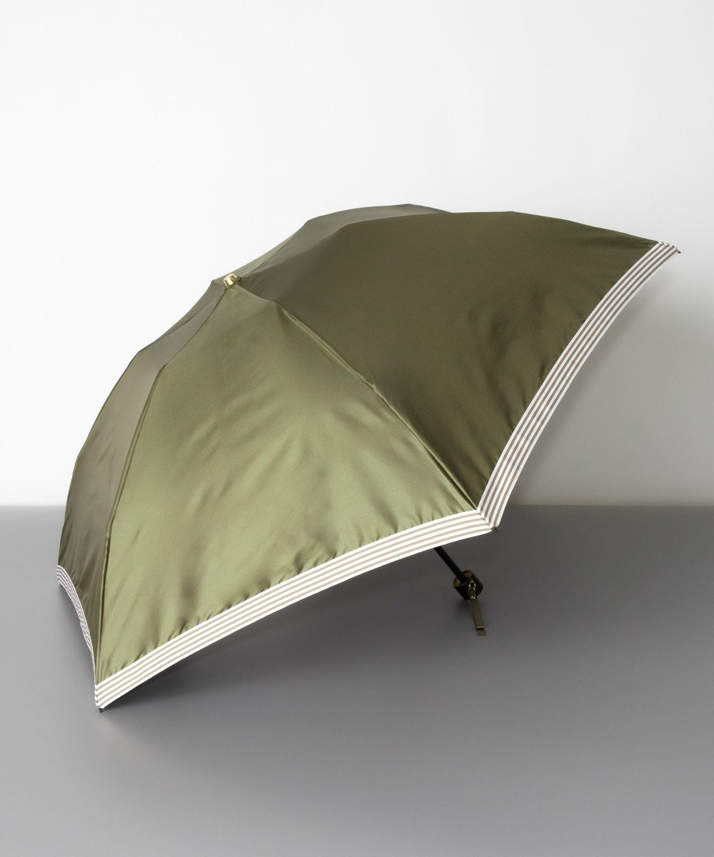 AURORA Beaurance（ビューランス）グログランリボン雨傘（折り畳みミニ傘） カーキ