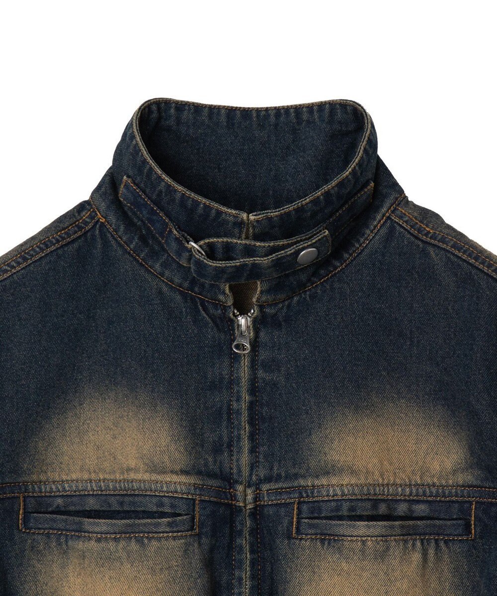 WEGO ヴィンテージウォッシュバイカージャケット 