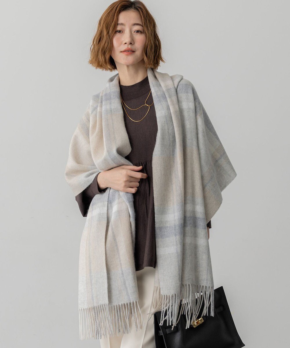 23区 【VERY掲載】カシミヤ チェック ストール 
