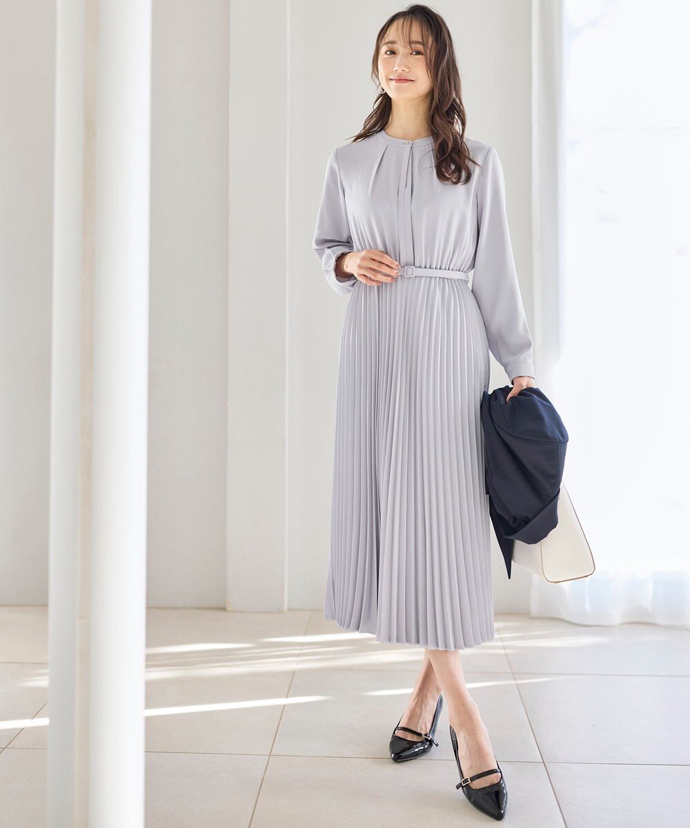 ANY SIS S 【洗える】ノーブルプリーツ ワンピース 