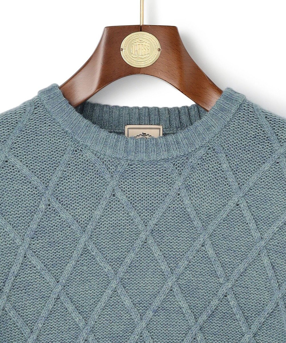 J.PRESS MEN 【WEB・一部店舗限定】ケーブルクルーネック ニット 