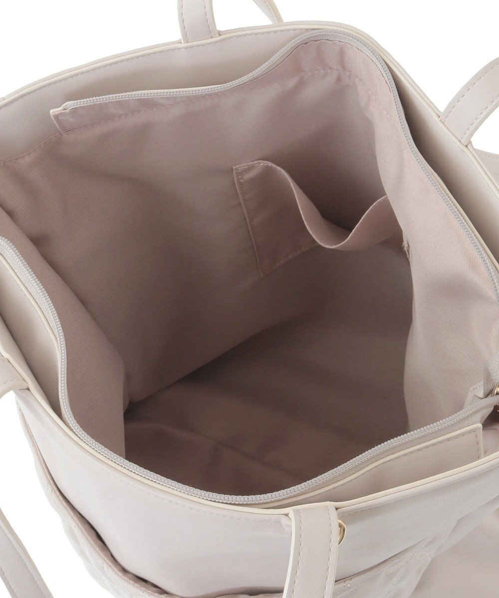 Maison de FLEUR リボンキルティングキャリーオントート 