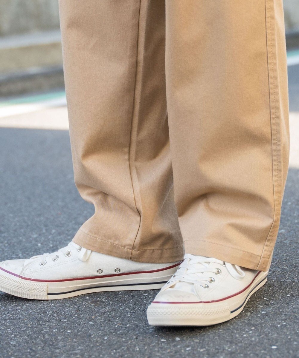 WEGO 【ユニセックス着用ITEM/ウエストゴム/手洗い可】チノイージーワイドパンツ 