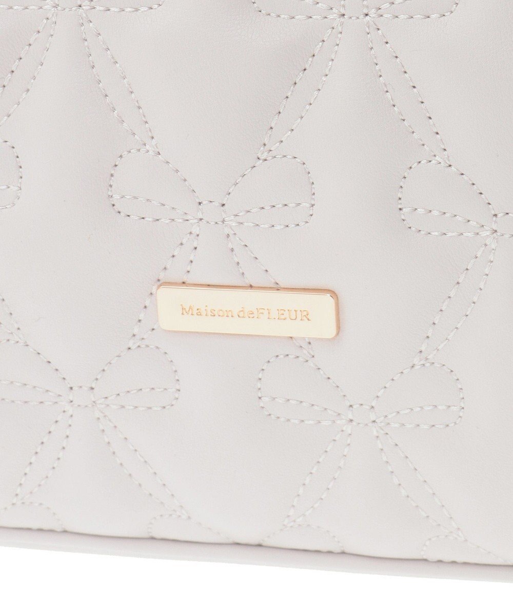 Maison de FLEUR リボンキルティングキャリーオントート 