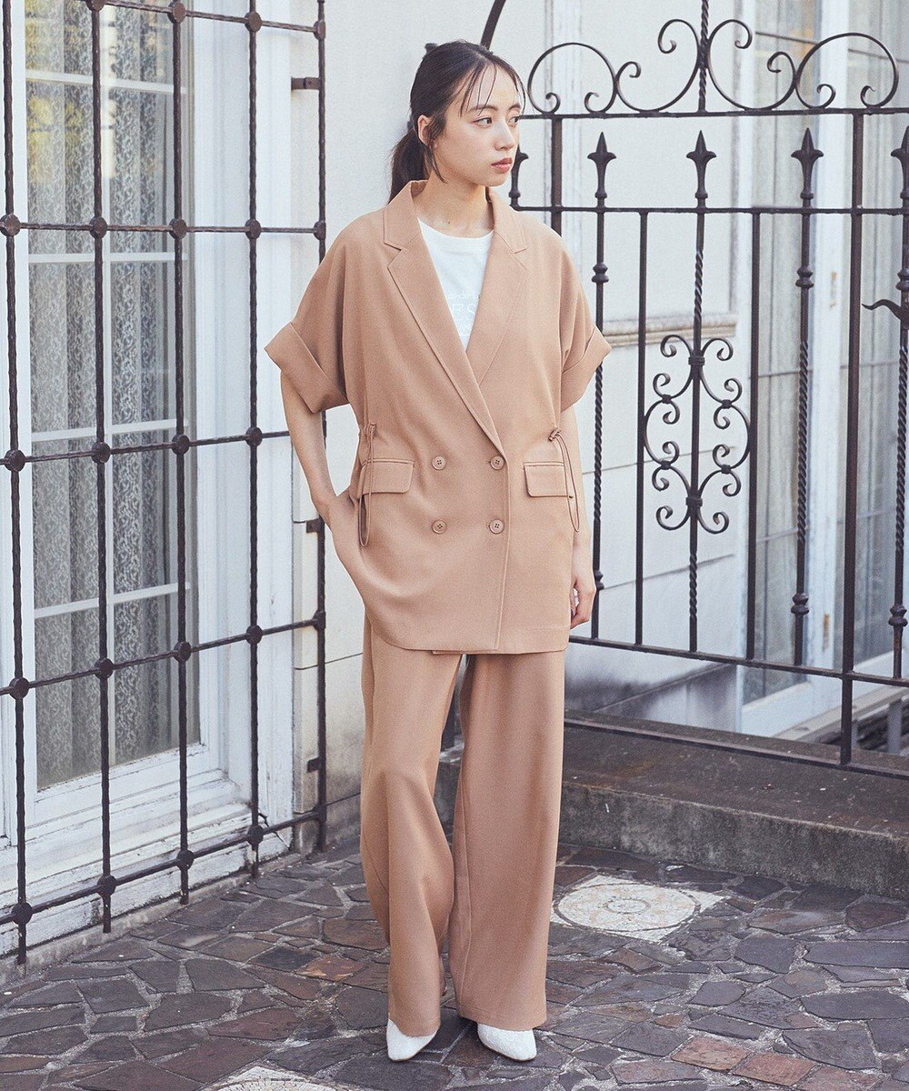 earth music&ecology 半袖サイドドロストジャケット 