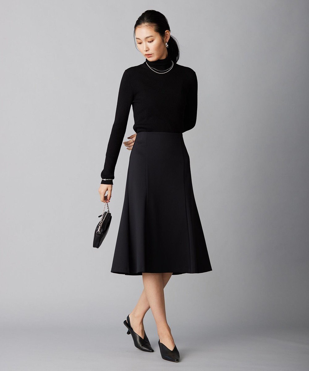 ICB 【洗える】エクストラファインメリノリブ タートルネックニット 