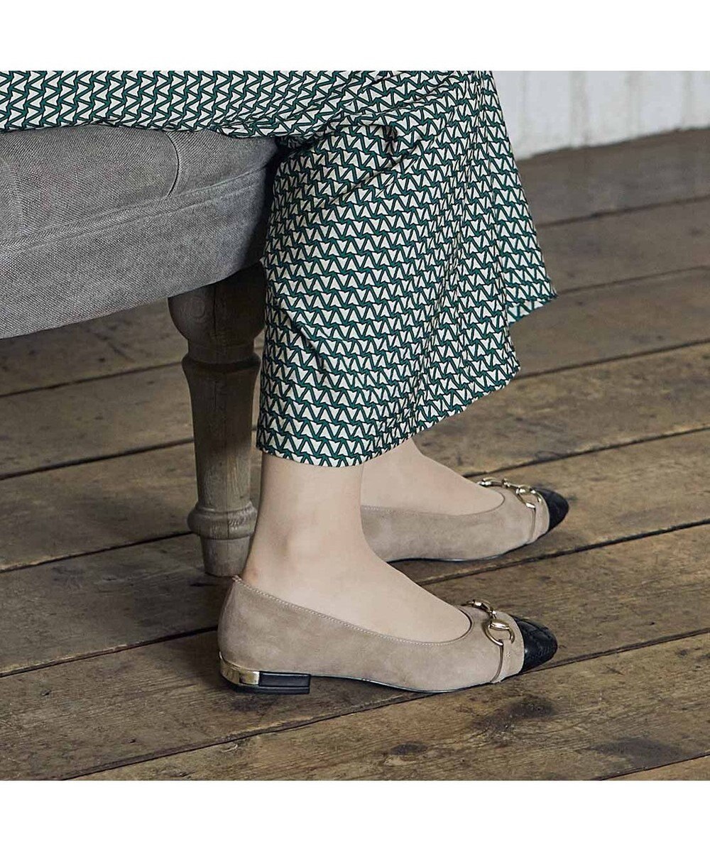 MODE ET JACOMO <MODE ET JACOMO>スクエアビットフラットパンプス 