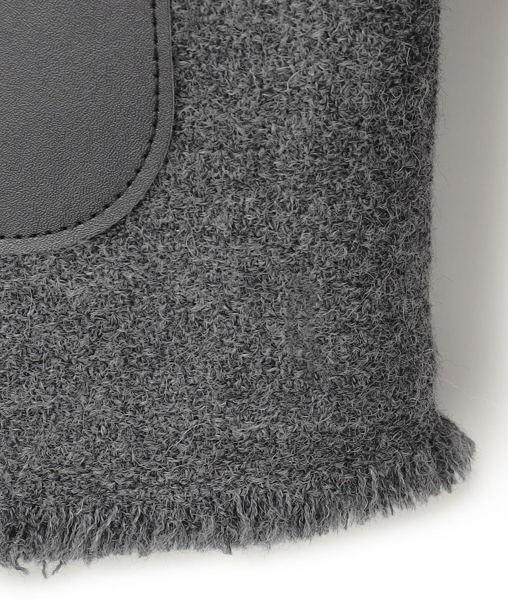 BEIGE， MILLAM / フェイクレザーパッチツイードジャケット 