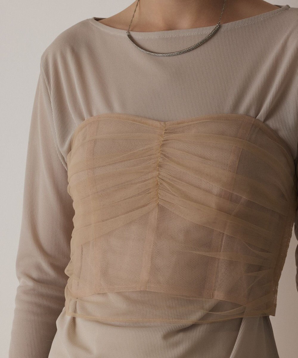 GRACE CONTINENTAL チュールベアトップ 