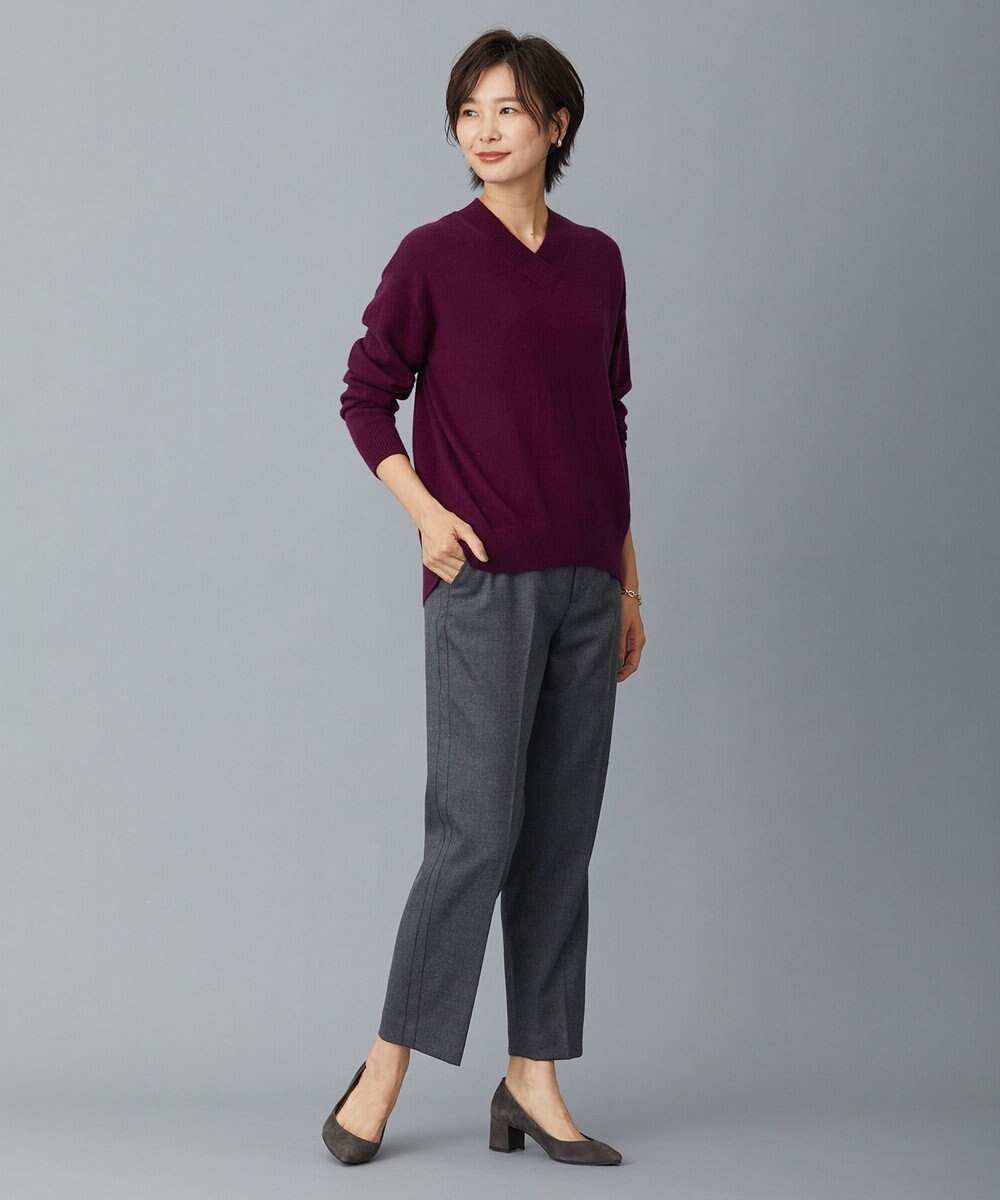 J.PRESS LADIES L 【洗える・WEB限定カラーあり】CASHMERE BLEND Vネック ニット 