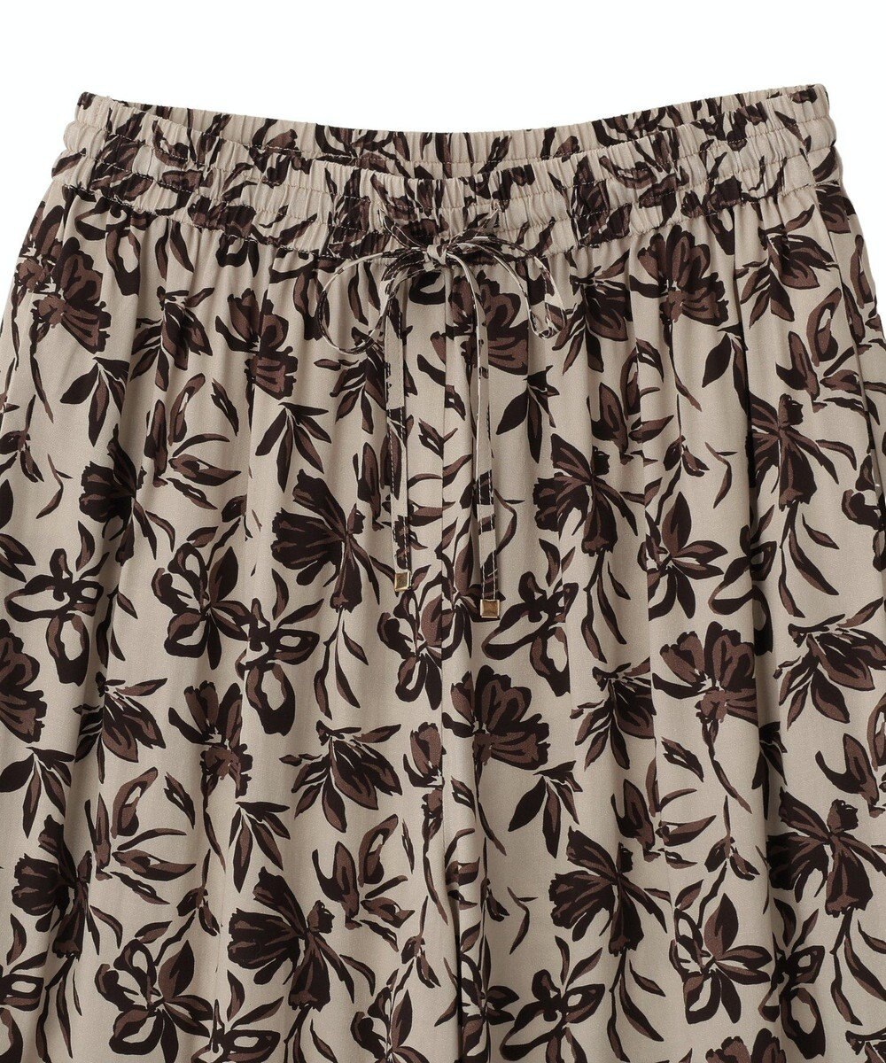 YECCA VECCA アートプリントスリットワイドパンツ 