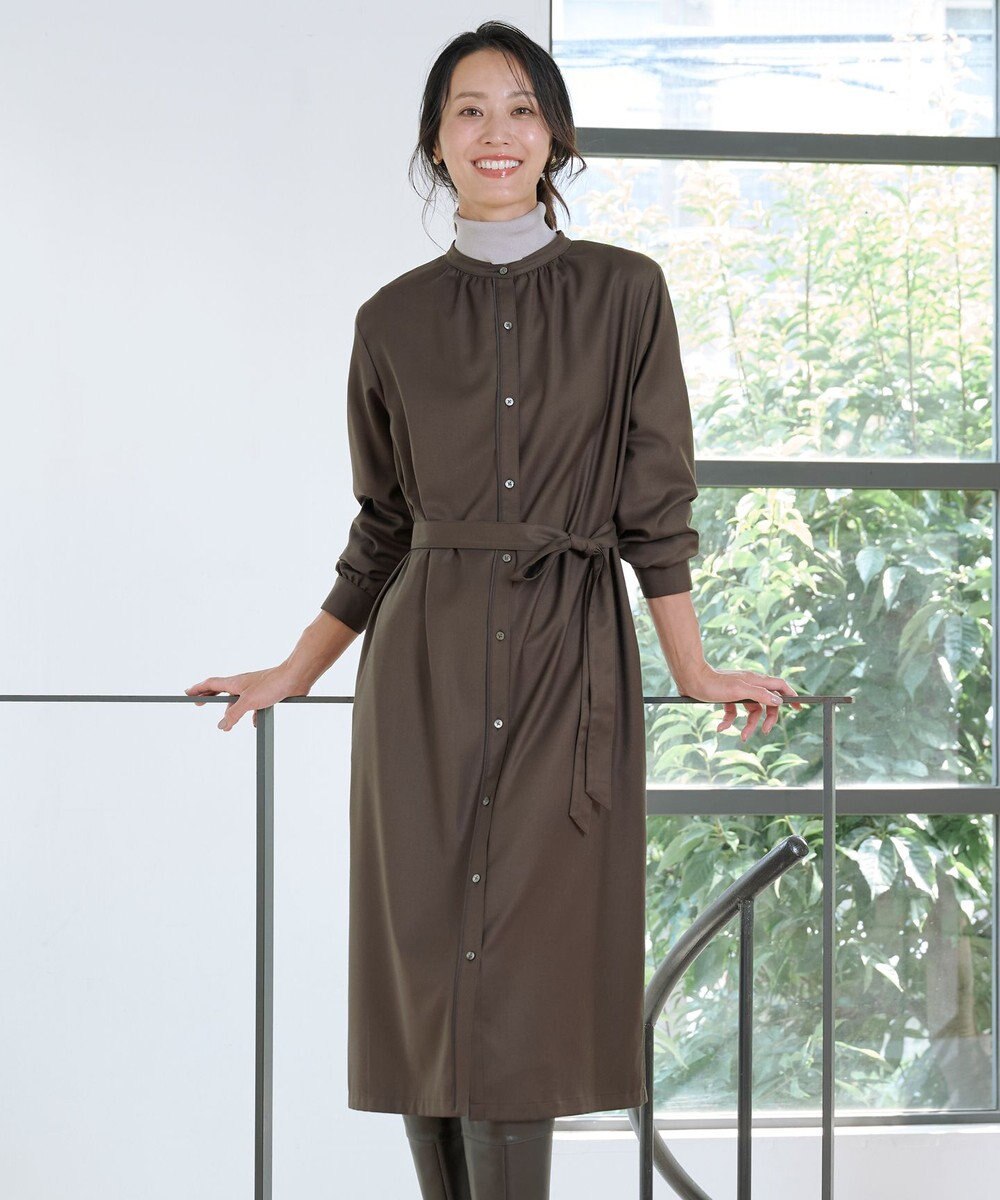 J.PRESS LADIES L ギャバストレッチ ワンピース 