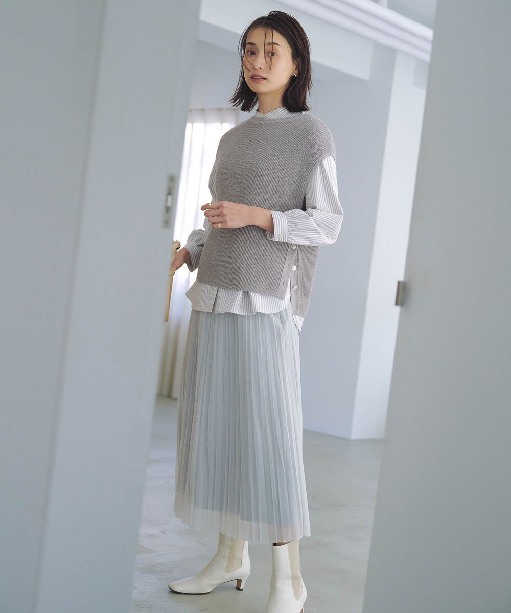 J.PRESS LADIES S 【洗える】Linen Cotton Vest  ニット ベスト 