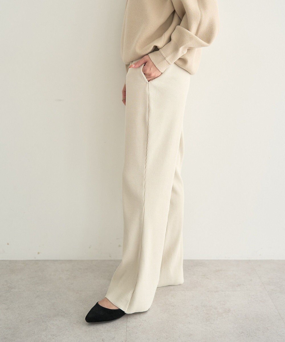 earth music&ecology セルフカットテレコフレアパンツ 