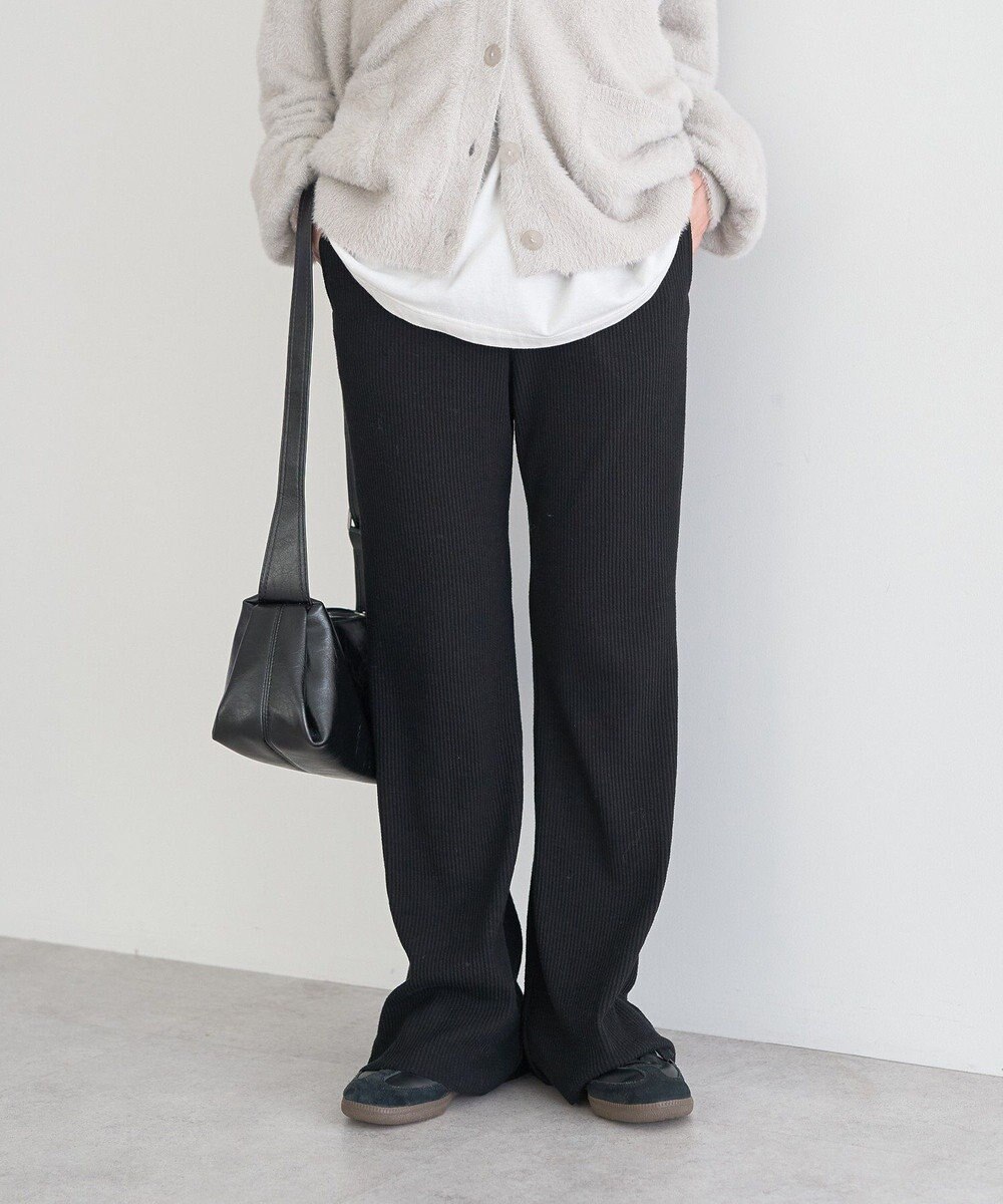 earth music&ecology セルフカットテレコフレアパンツ 