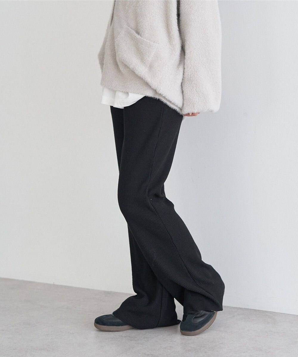 earth music&ecology セルフカットテレコフレアパンツ 