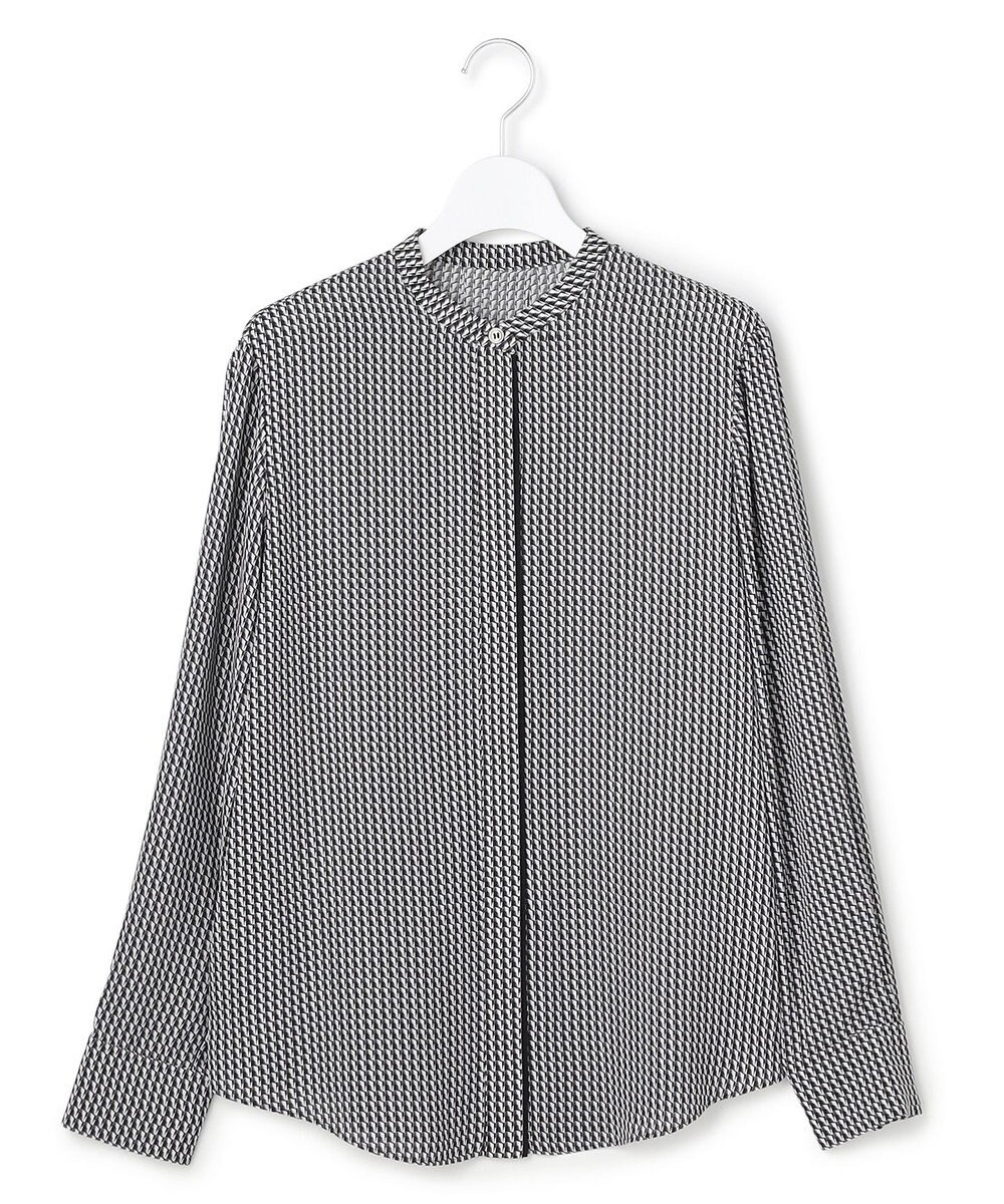 ICB L 【新色追加・WEB限定カラーあり・接触冷感・UVケア・速乾・洗える】BackSatinAmunzen バンドカラーブラウス 