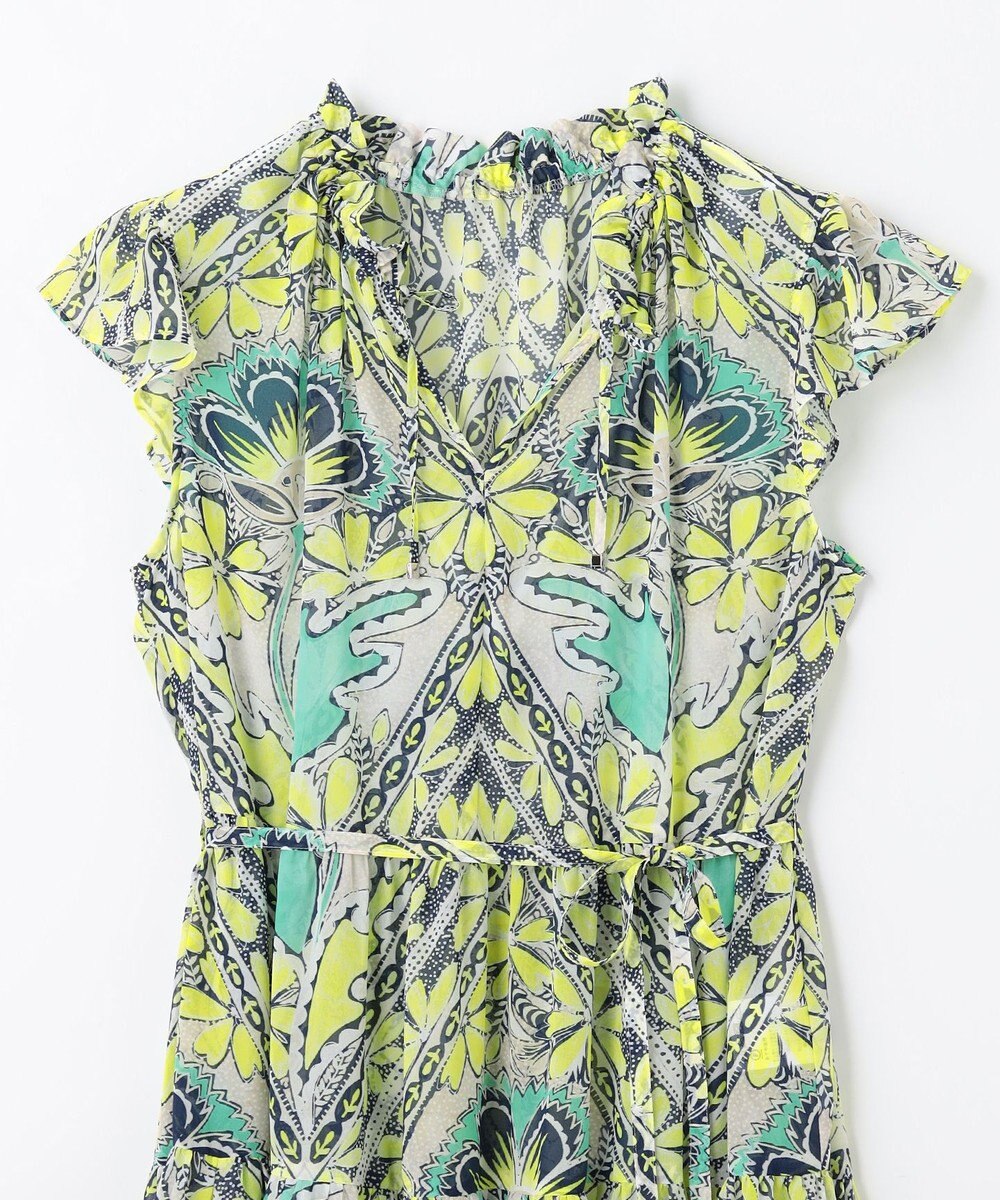 GRACE CONTINENTAL シフォンプリントティアードワンピース 