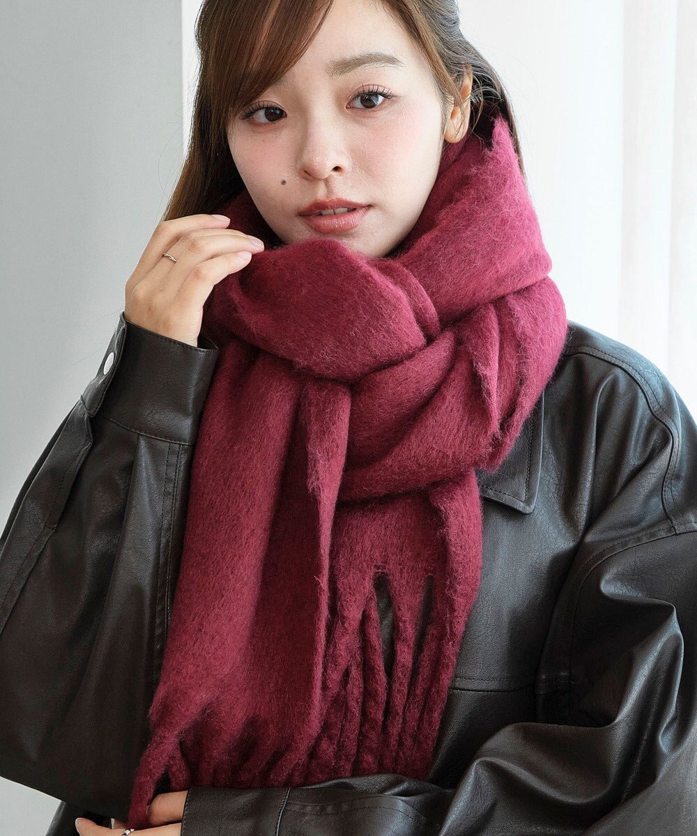 WEGO 【マフラー/ユニセックス着用】ワイドフリンジストール 