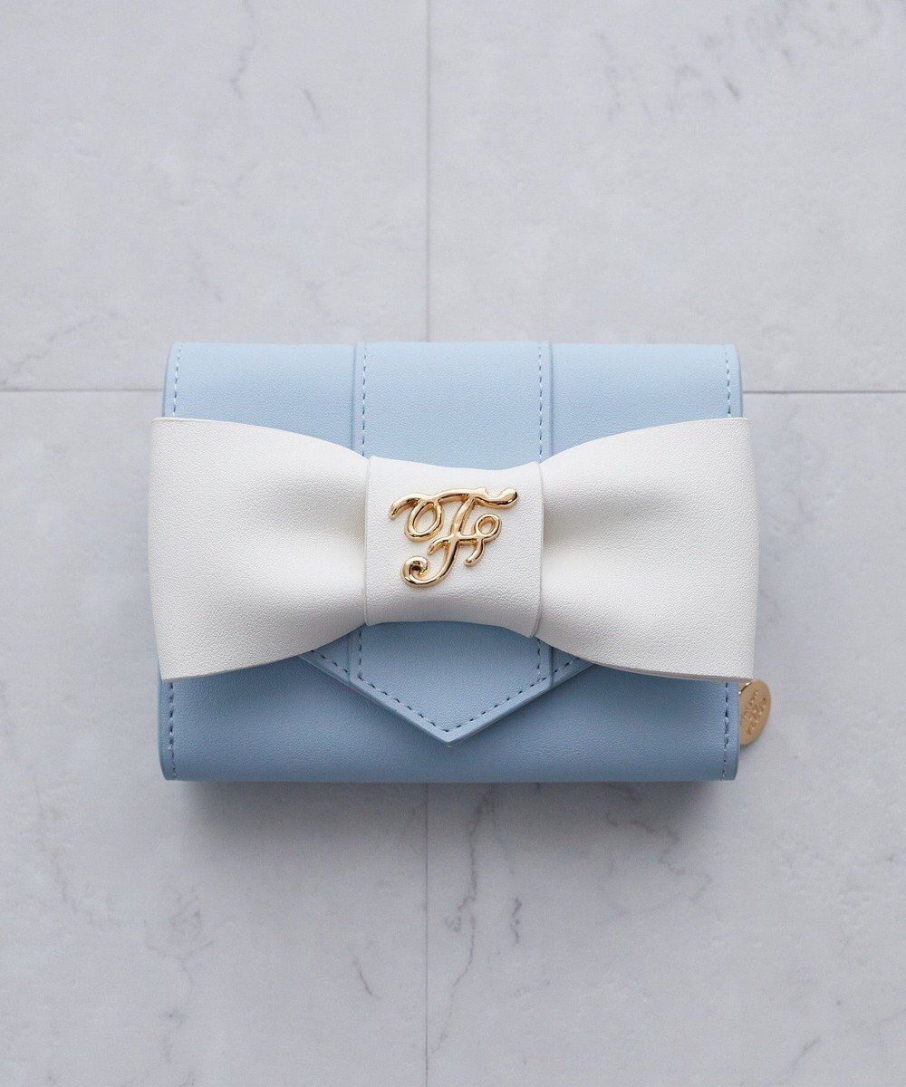 Maison de FLEUR バイカラーベルトリボンミニウォレット 