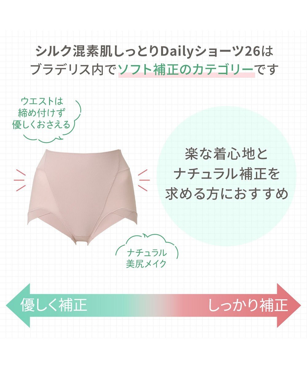 BRADELIS New York 【BRADELIS NewYork peace】シルク混素肌しっとりDailyショーツ26 ブラデリス 補正下着 深め 