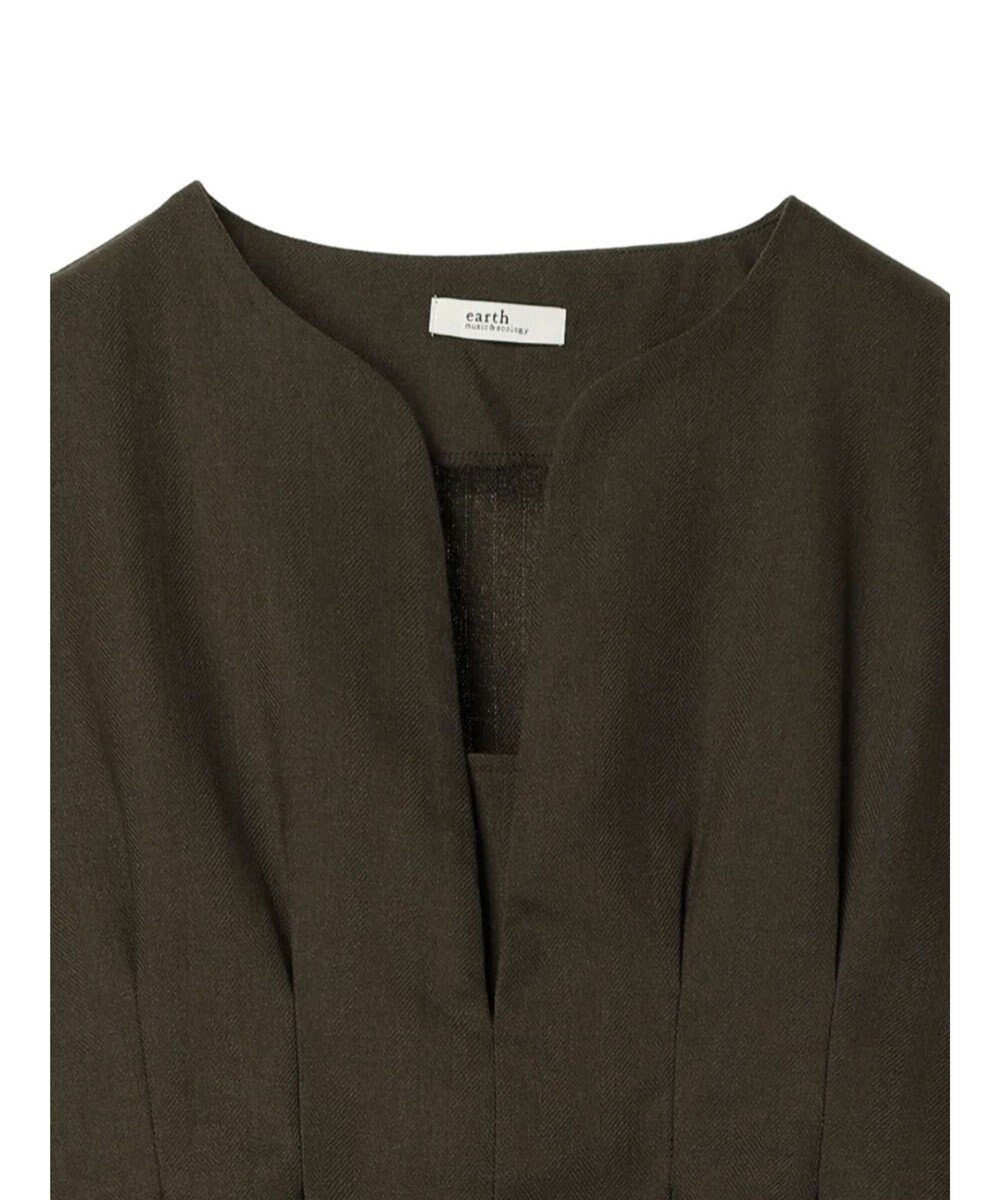 earth music&ecology ＳＥＴ２点ヘリンボーンベスト＋キャミドレ 