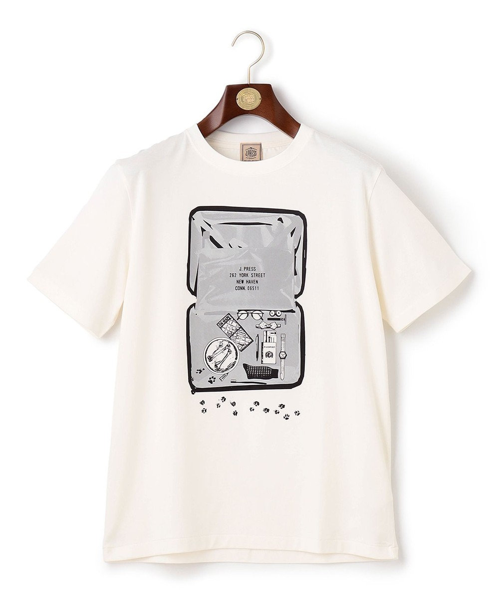 J.PRESS MEN 【WEB限定】グラフィック Tシャツ ホワイト系