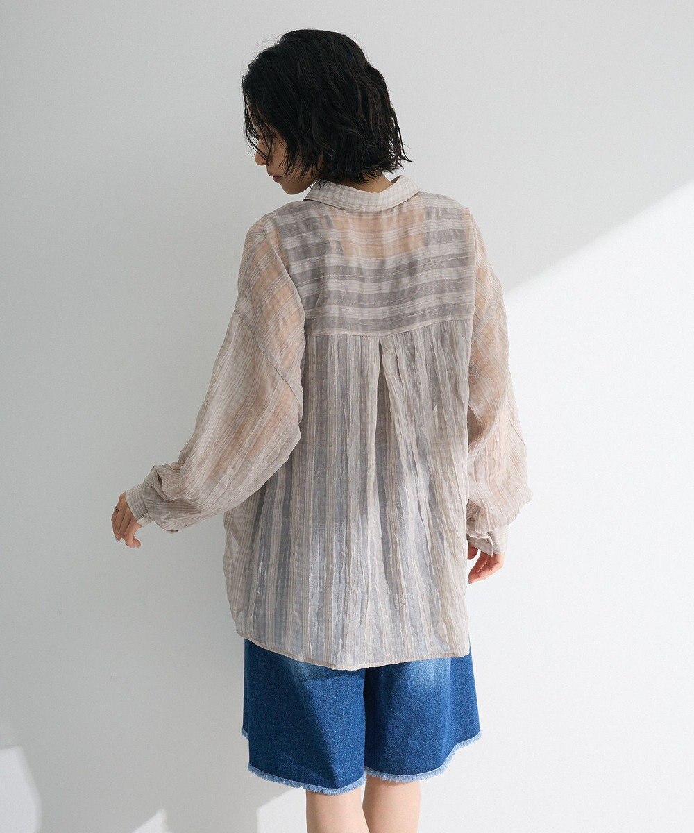 Green Parks シアーワッシャーロングスリーブシャツ 