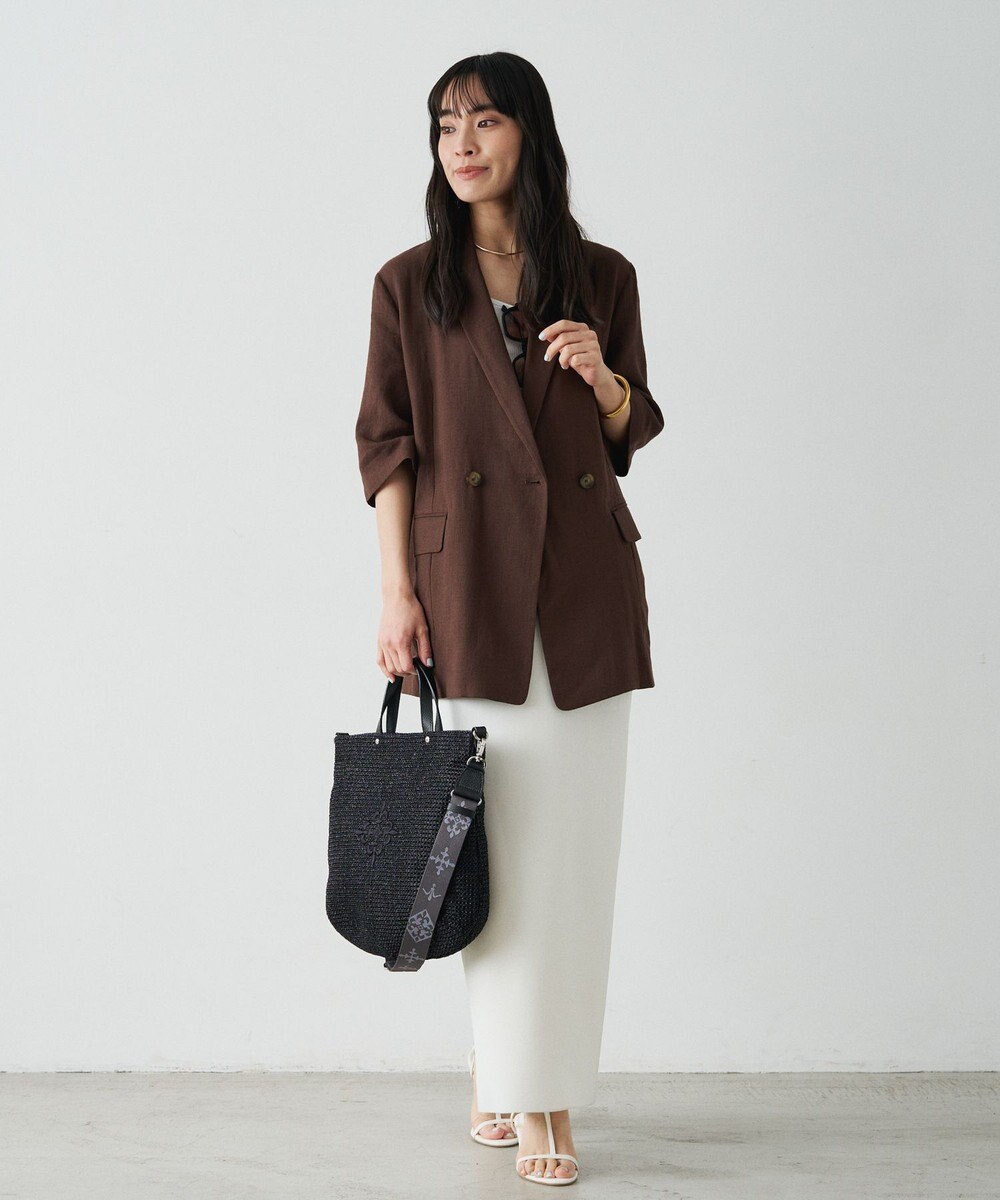 russet スリム2WAYトートバッグ <ナイロンラフィア>(CE-1717-WEB) 