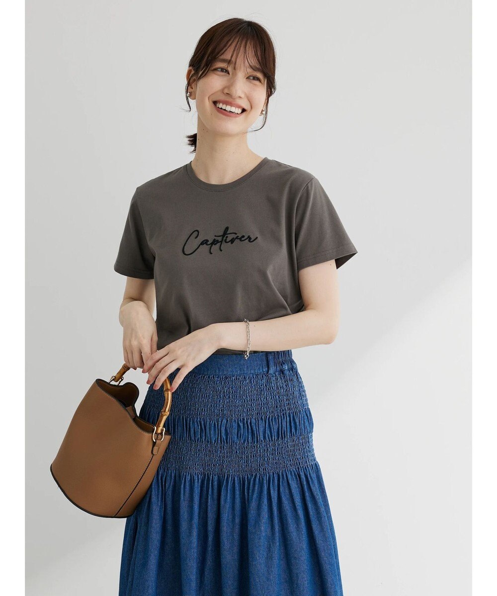 Green Parks ・Ｐｅｔｉｔ　Ｆｌｅｕｒ　ロゴ刺繍Ｔシャツ 