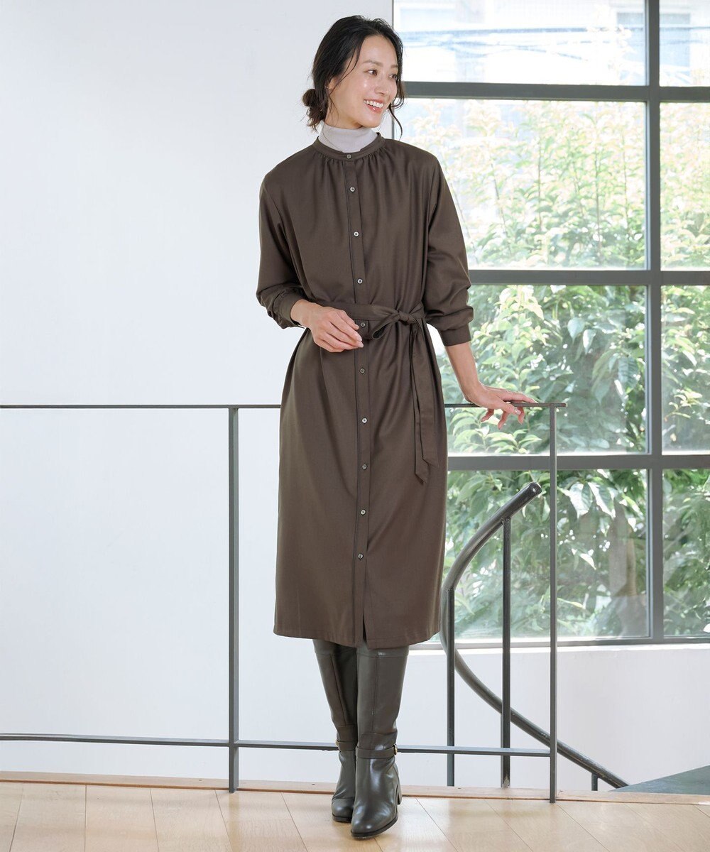 J.PRESS LADIES S ギャバストレッチ ワンピース 