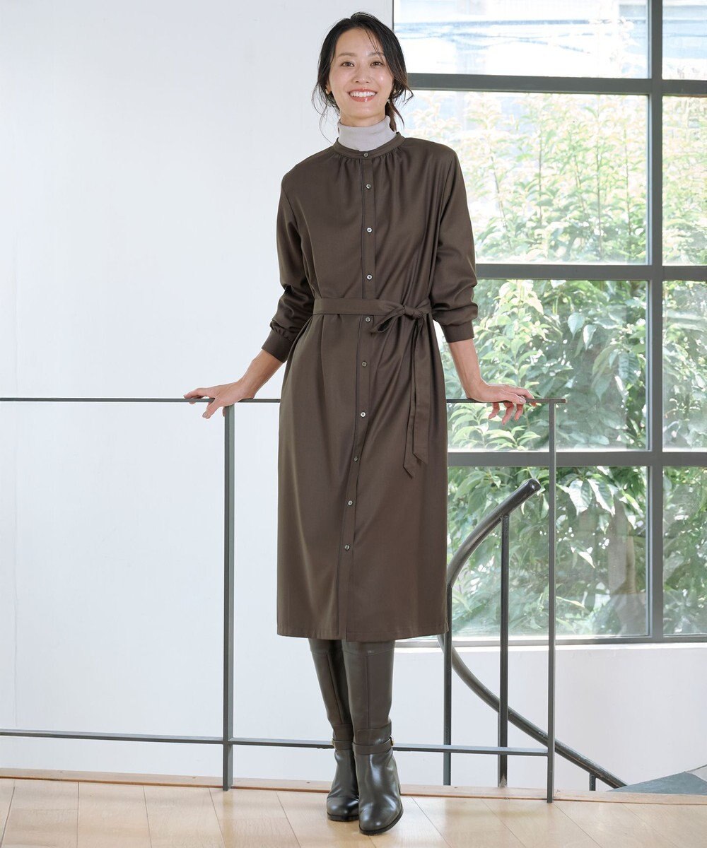 J.PRESS LADIES S ギャバストレッチ ワンピース 