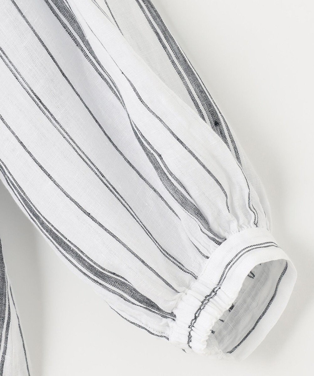 23区 【洗える】LIBECO ベルト付き ブラウス 