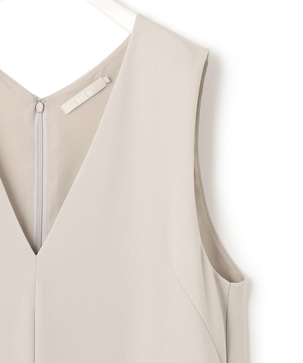 ICB 【WEB限定・洗える】BackSatinGeorgette ジャンパースカートワンピース 