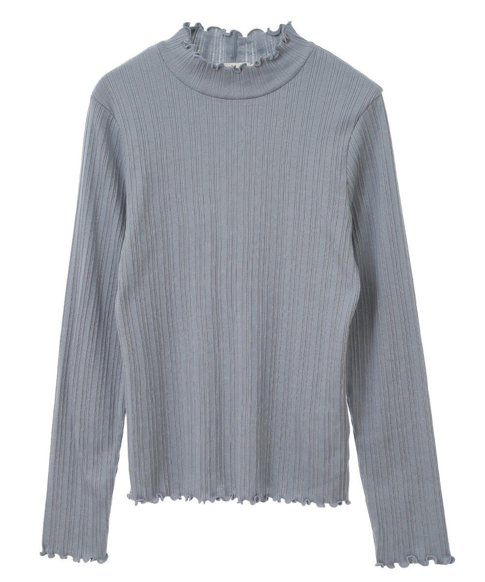 earth music&ecology ランダムチェーンリブハイネックプルオーバー 