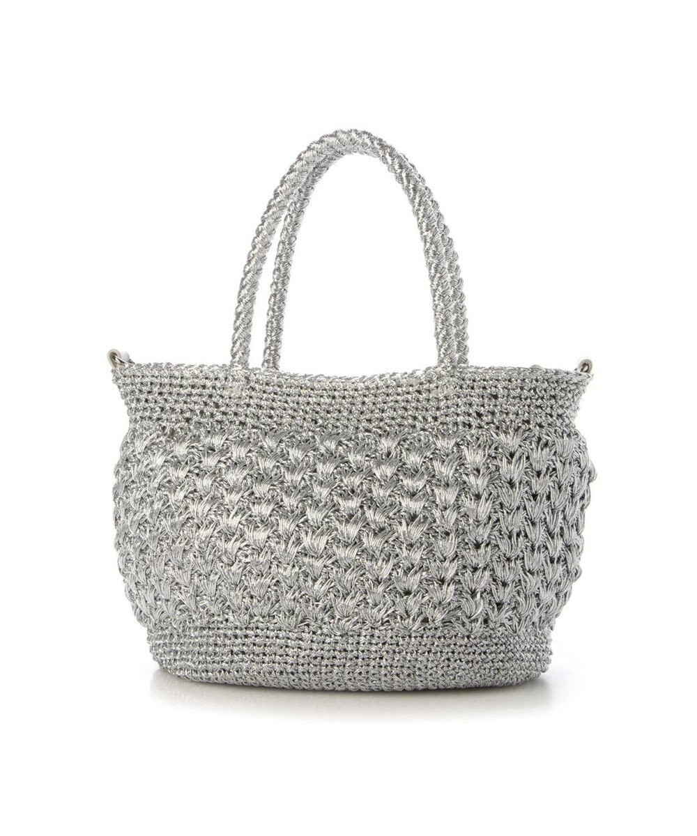 UNBILLION cachecache 柄編みメタリックヤーン2wayミニトート 