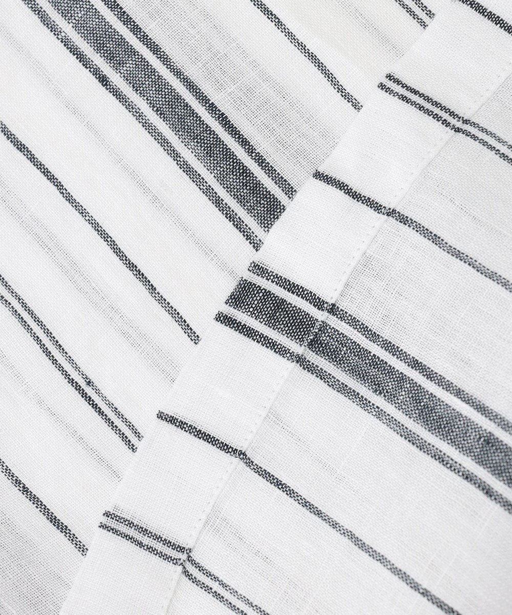 23区 【洗える】LIBECO ベルト付き ブラウス 