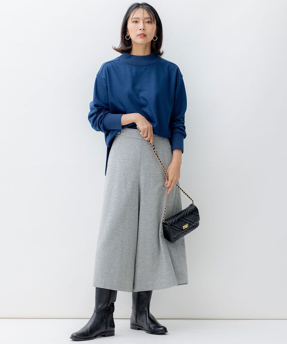 23区 シルクネップツイード ガウチョパンツ 