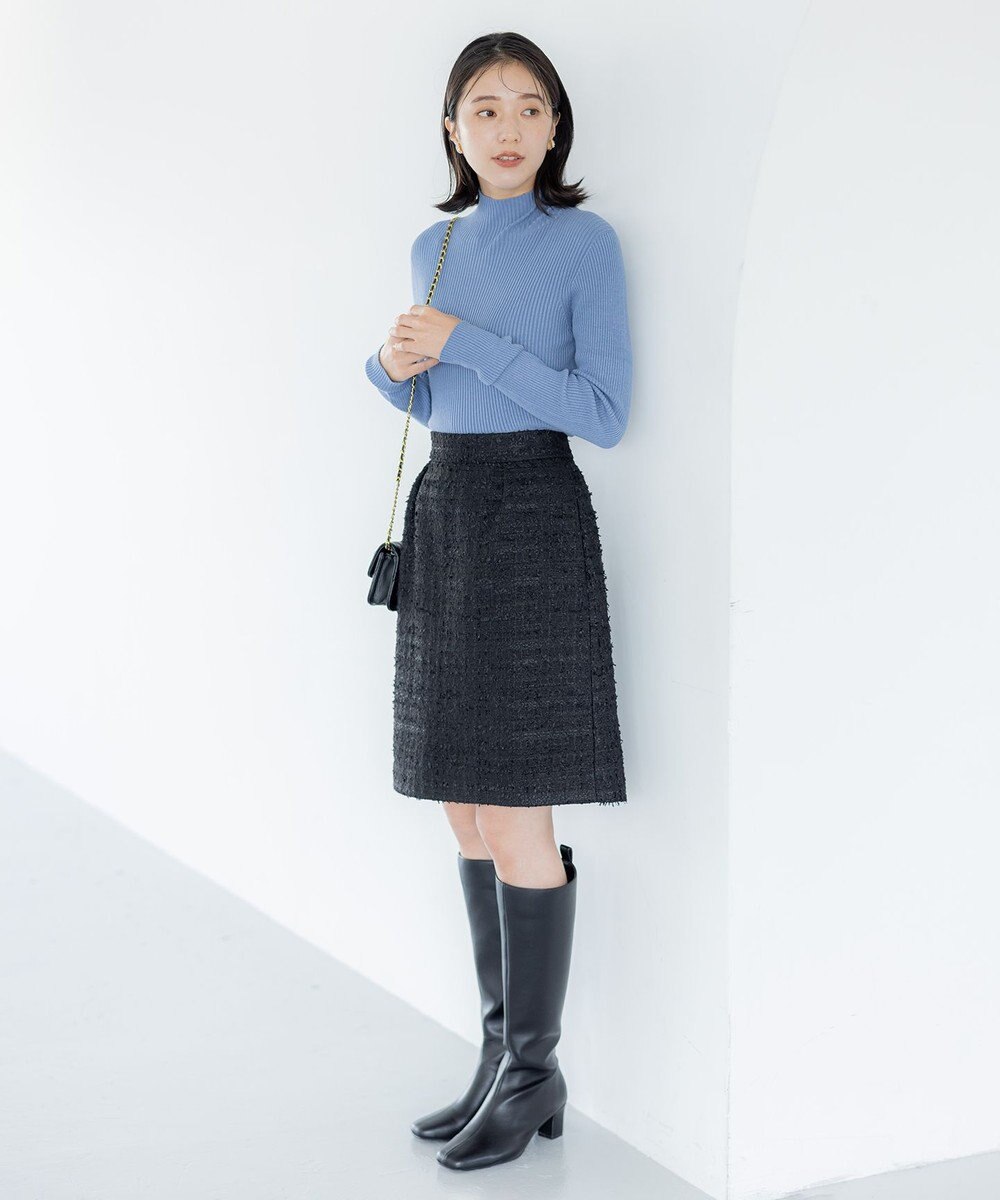 組曲 ホールガーメント ハイネックニット 