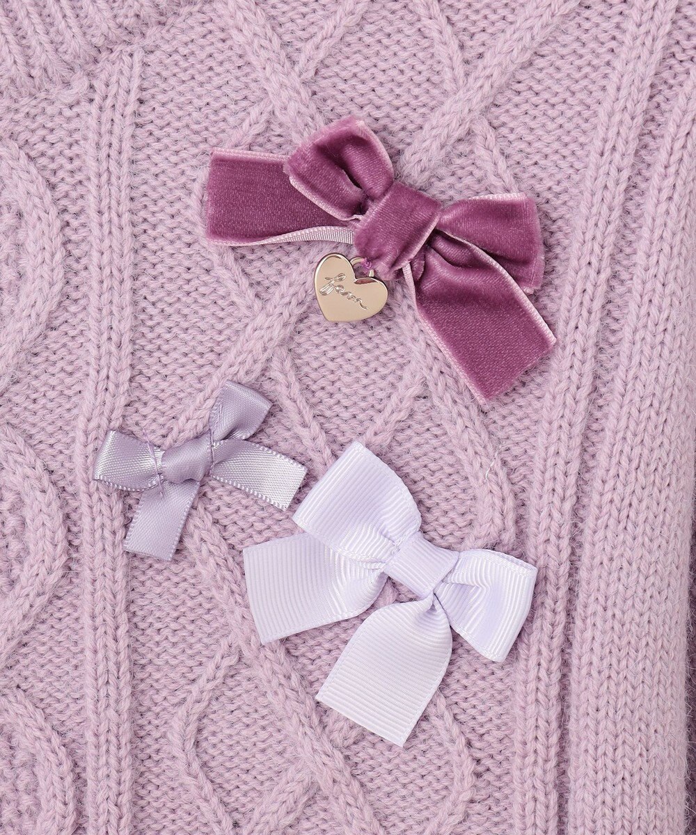 ANY KIDS リボン ケーブル ニット 