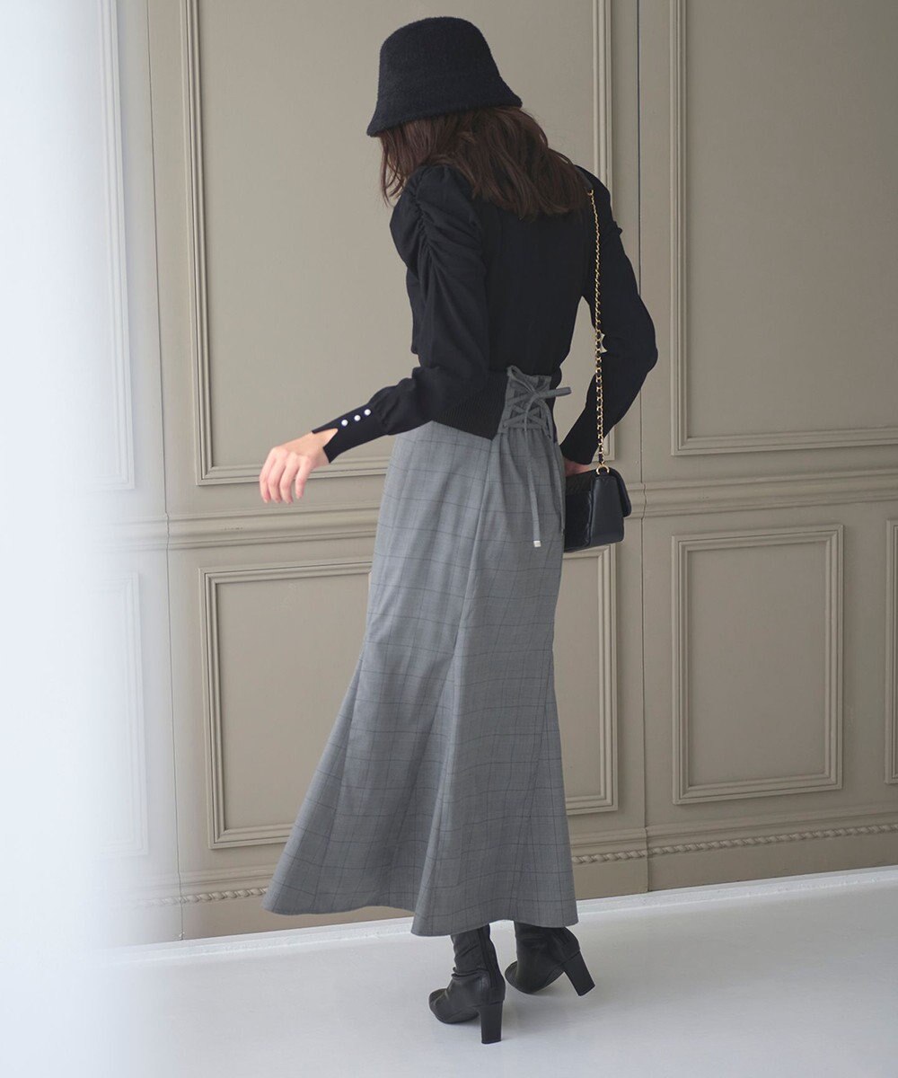 Feroux 配色襟パワショル ニット 