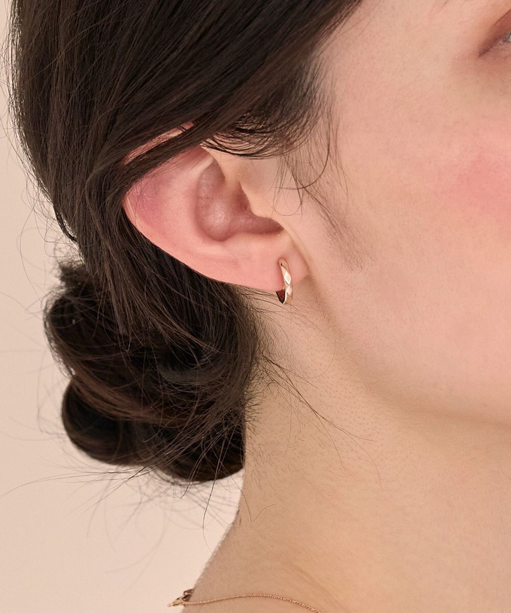 Phoebe 〈痛くないシリーズ/金属アレルギー対応〉スパークフープライトフィットイヤリング 定番/シンプル/フープイヤリング 