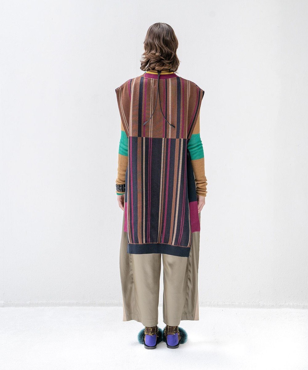 COQ CROSS STRIPE ロングベスト 