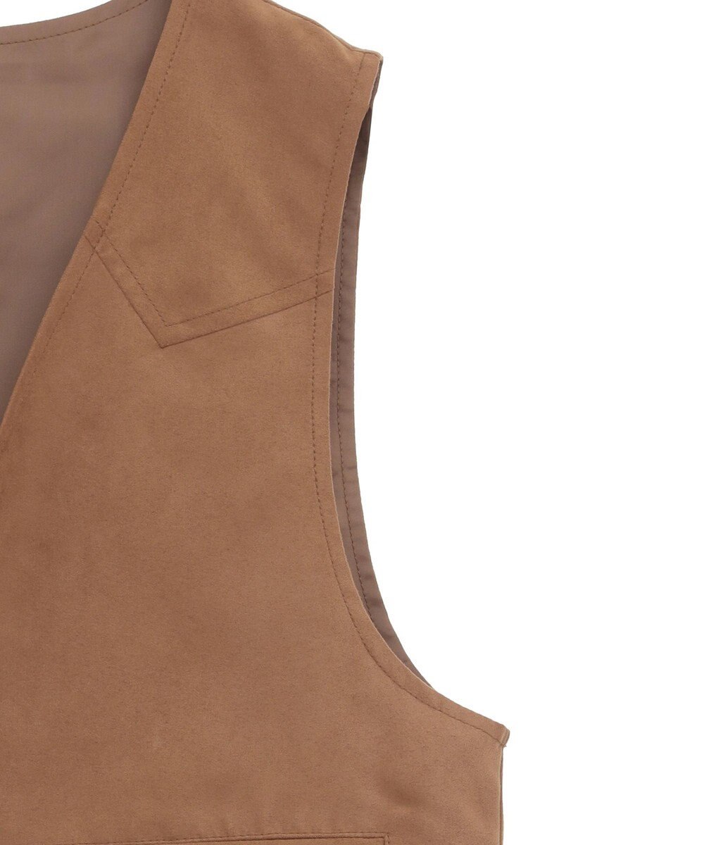 earth music&ecology スウェード調フリンジベスト 